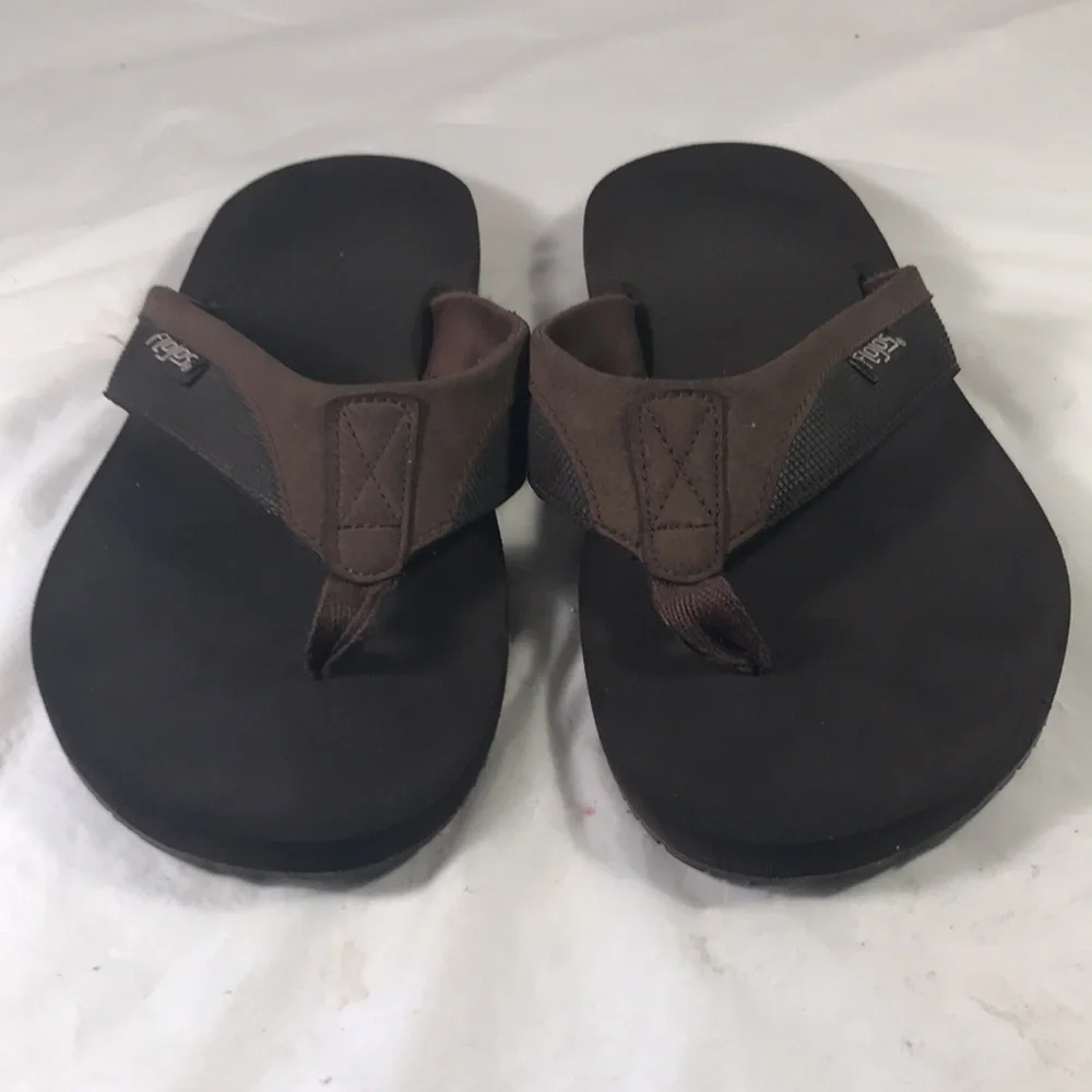 Mens Flojos Cole 2.0 Brown Thong Flip Flops